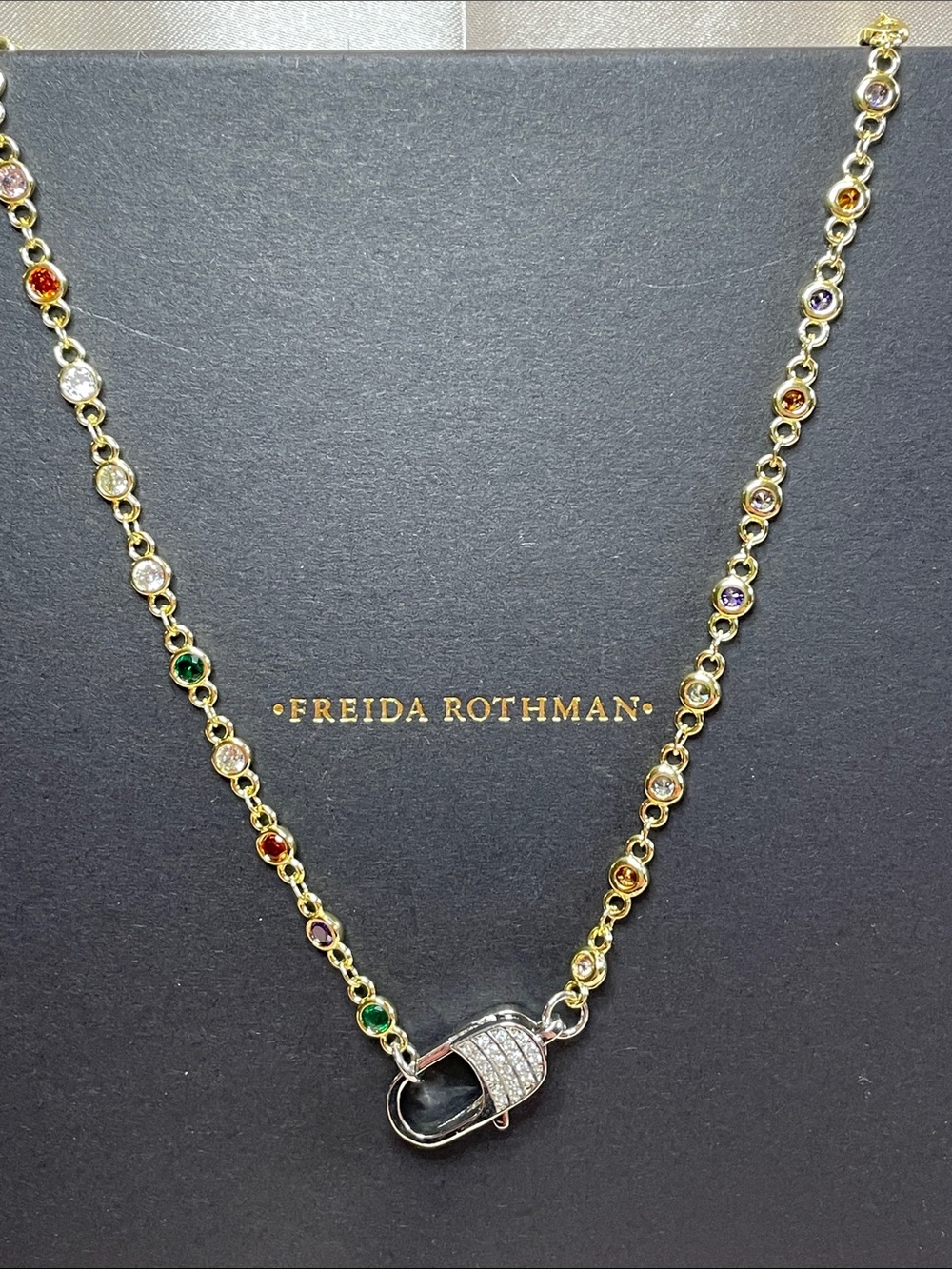 Freida Rothman VAULT Multicolor Lumi Bezel w/ Pave Closure - NWT $135 MSRP